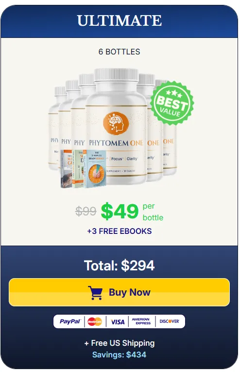 Phytomem One 6 bottle best value pack with free bonuses